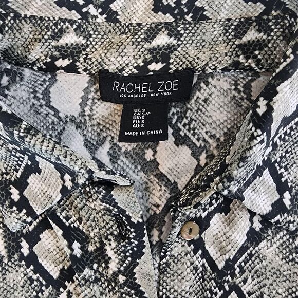 Rachel-zoe Men's Black and Grey Blouse size S - Picture 5 of 7